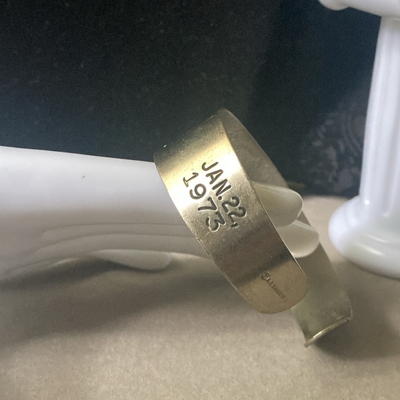 Vintage Circle of Life Silver Tone Cuff Bracelet signed RF Simons - Picture 4 of 7